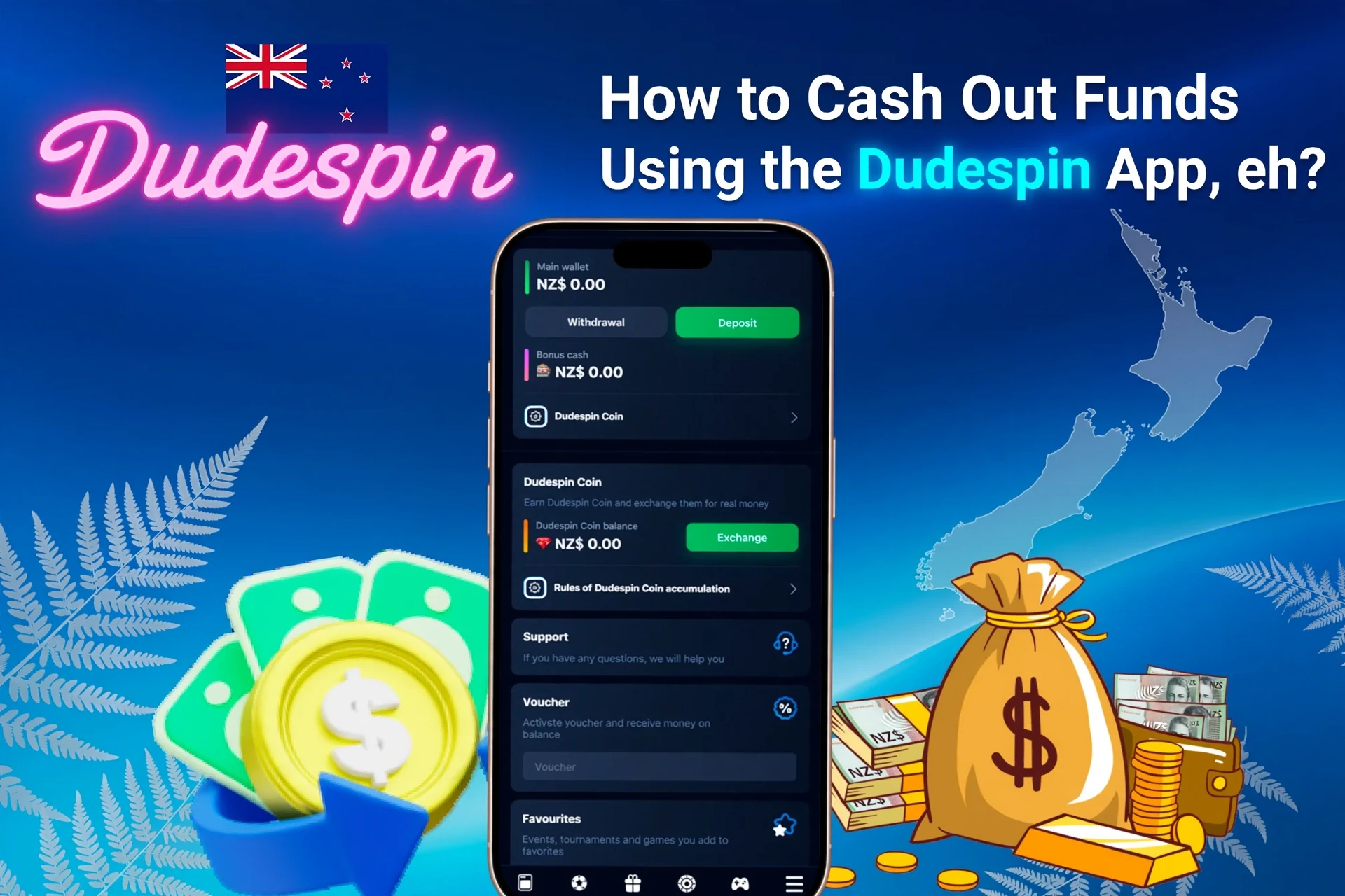 Registration process on the DudeSpin mobile app with social login options